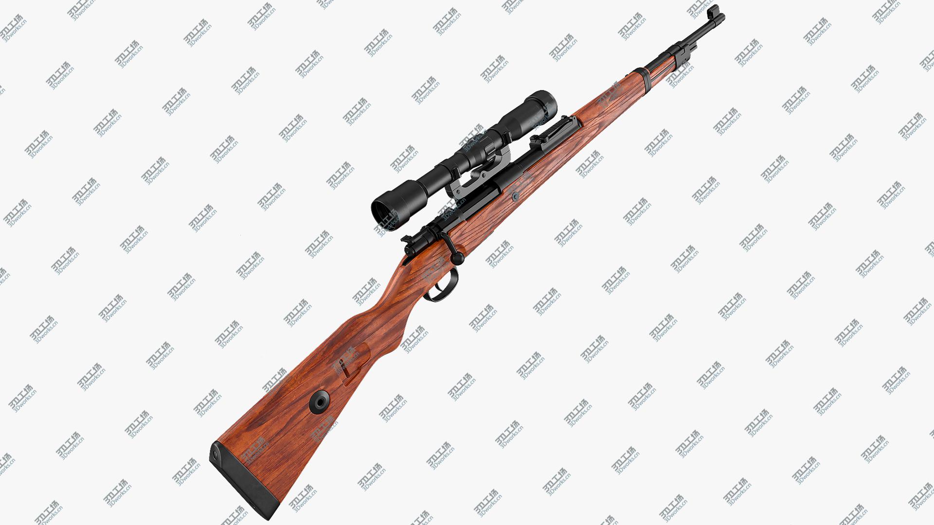 images/goods_img/202104091/Mauser Kar98k Bolt Action Rifle with Scope 3D model/1.jpg
